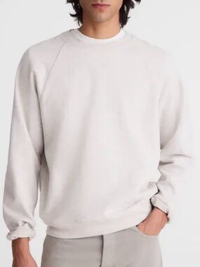 Men's Classic Crewneck Sweater in Light Cream